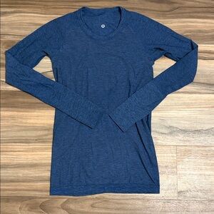 LULULEMON Women's Swiftly Tech L/S Sapphire Blue Top Women’s Sz. 6